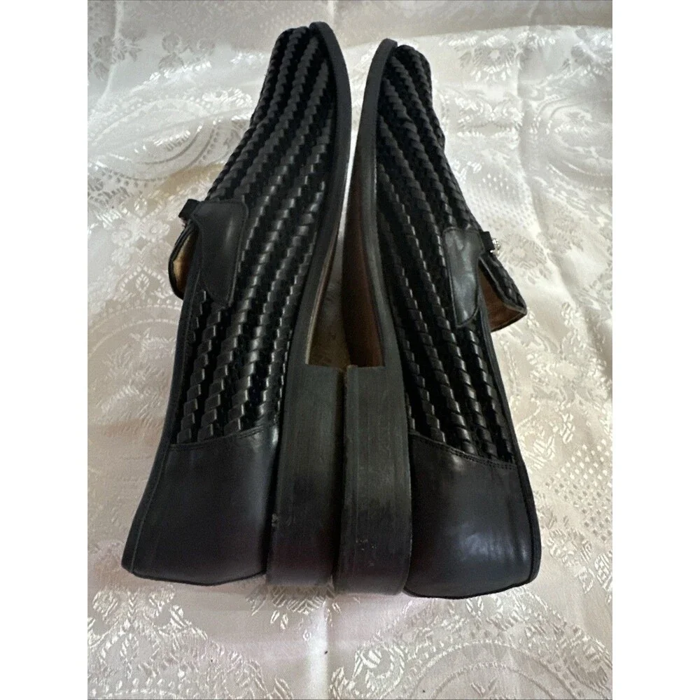 Olivier 12 Woven Black Shoes Made In Italy